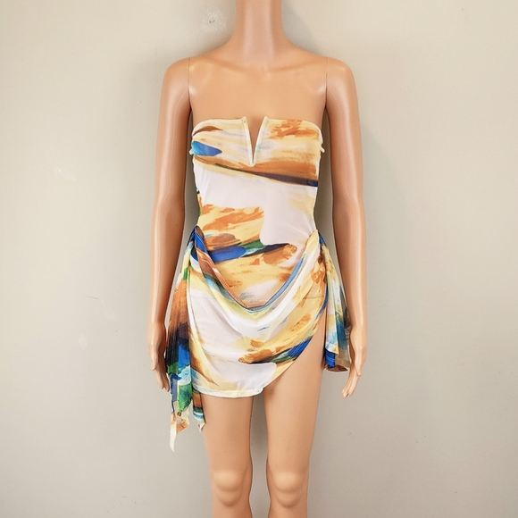 Fashion Nova Staying Out Multi Color Mesh Mini Dress - Picture 13 of 15